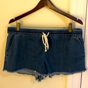 Aerie Denim Drawstring Shorts